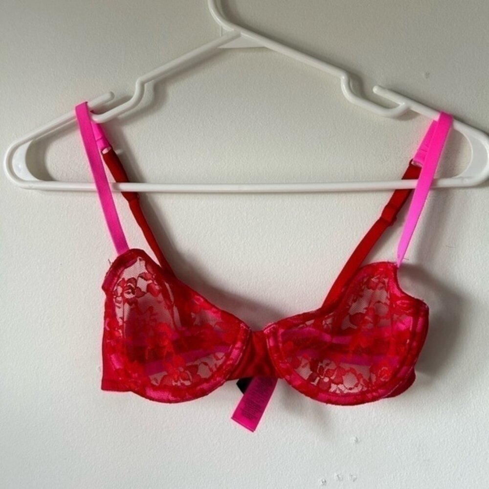 La Senza Orange Lace Bra